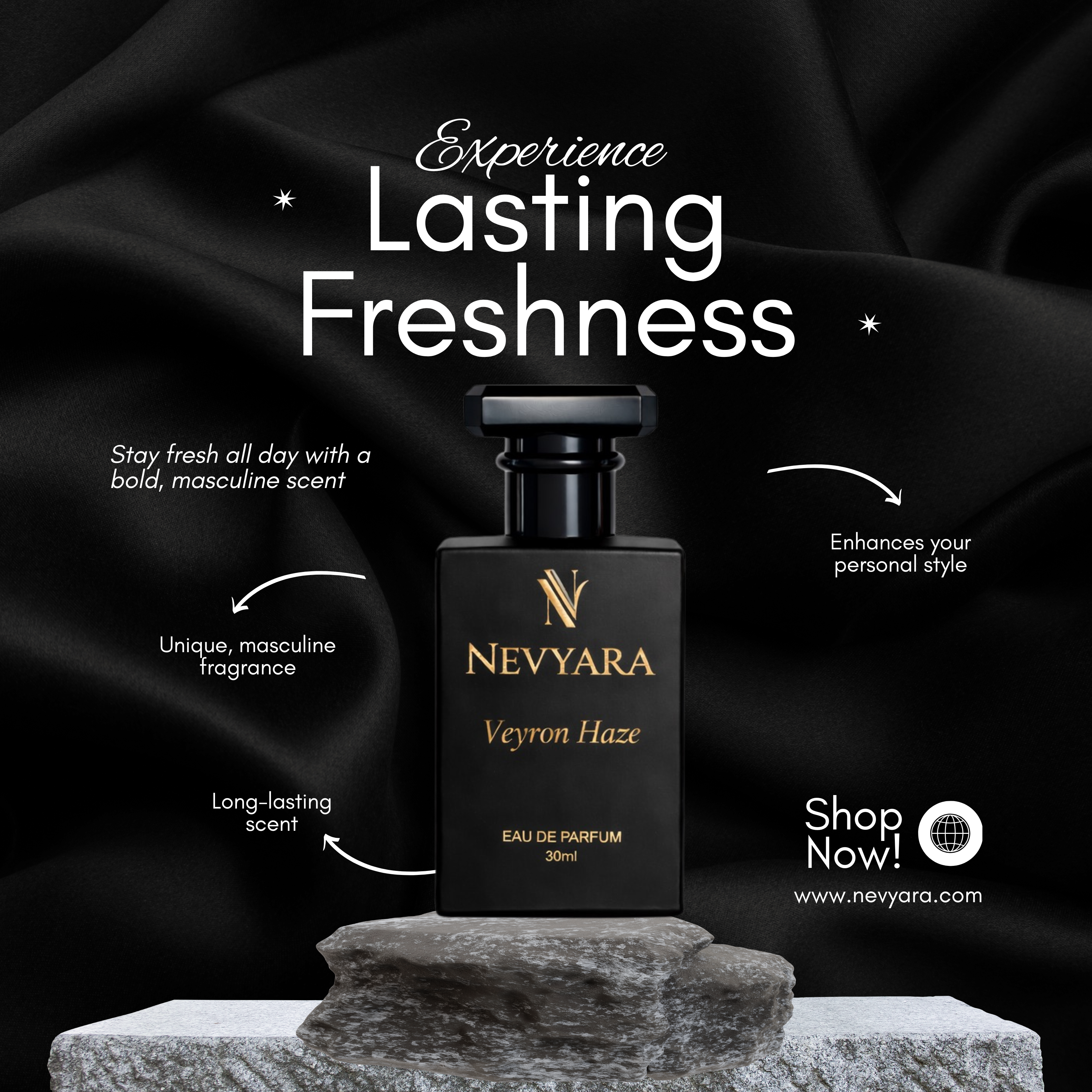 Nevyara Veyron Haze Eau de Parfum – Fresh Modern Green Masculine Perfume