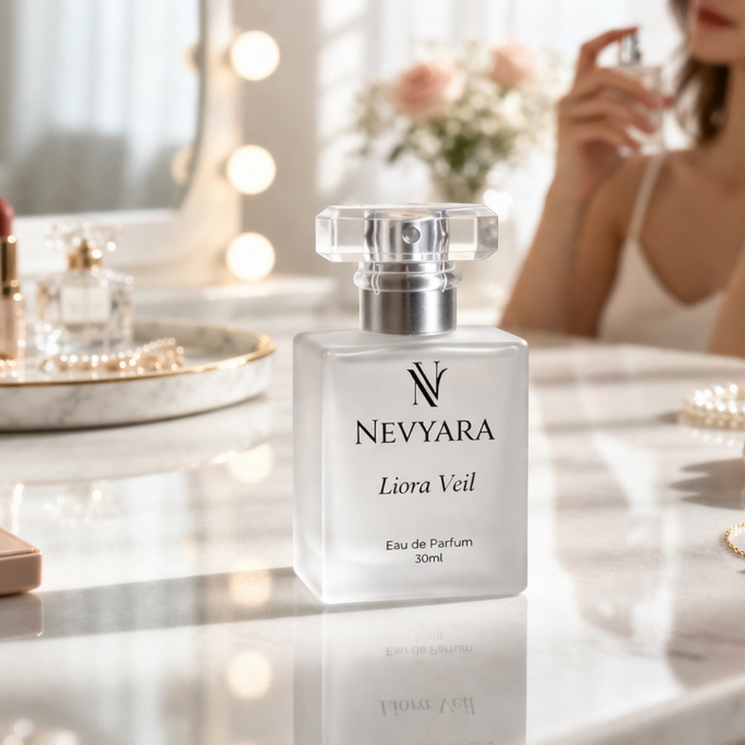 Nevyara Liora Veil Eau de Parfum – Fresh Floral Feminine Everyday Perfume