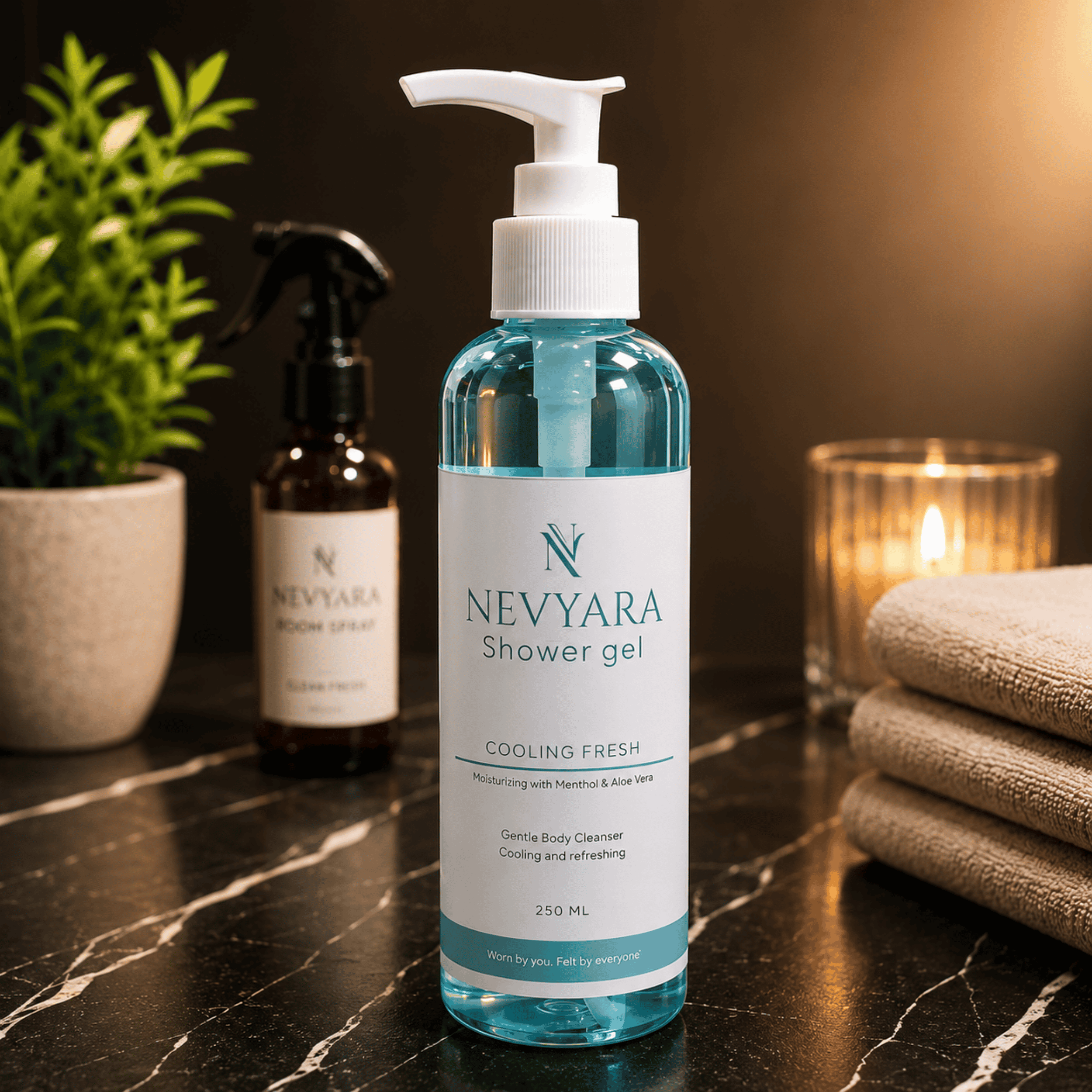 Nevyara Bath Shower Gel Body Wash | Moisturizing, Cooling & Fresh Daily Cleanser for Men & Women