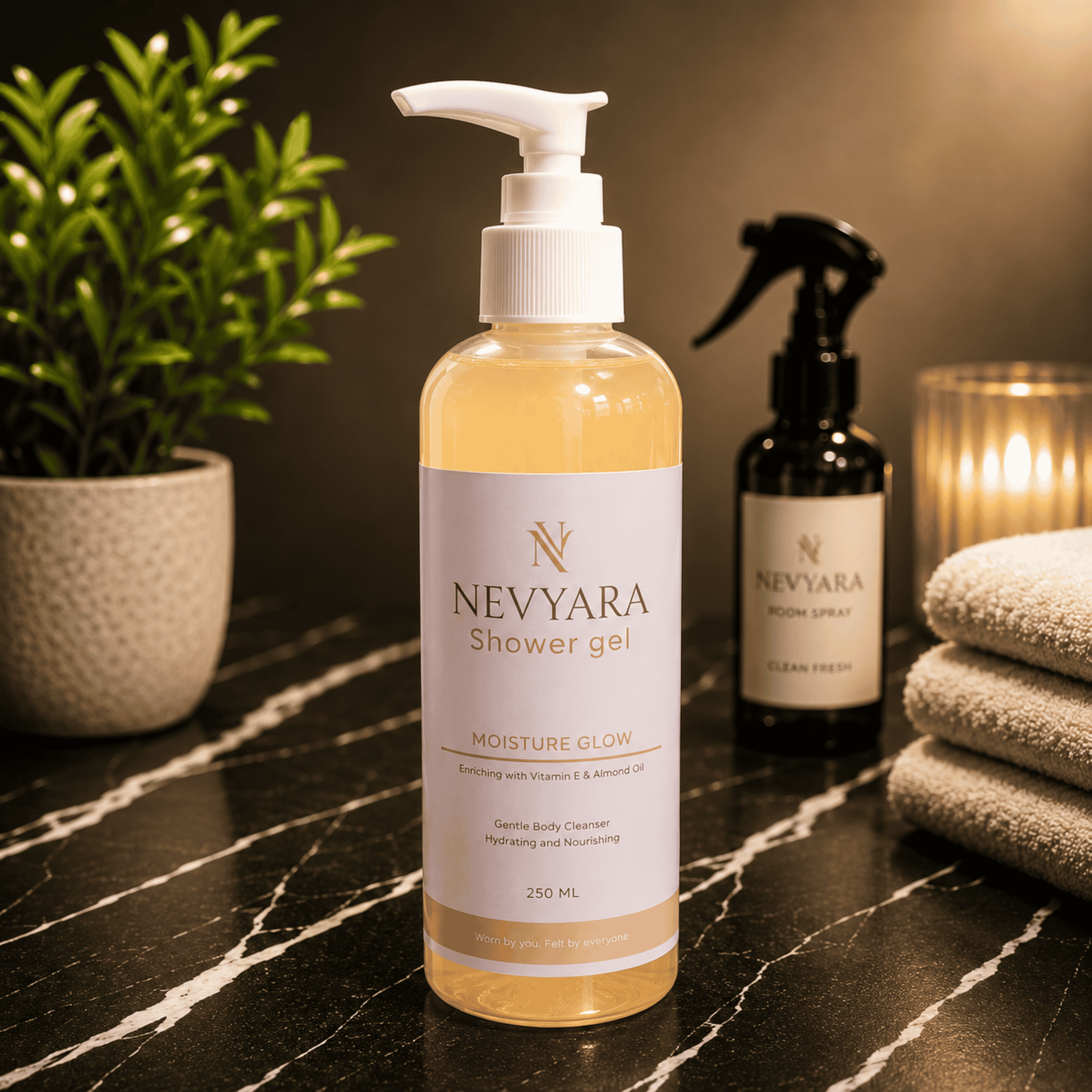 Nevyara Bath Shower Gel Body Wash | Moisturizing, Cooling & Fresh Daily Cleanser for Men & Women