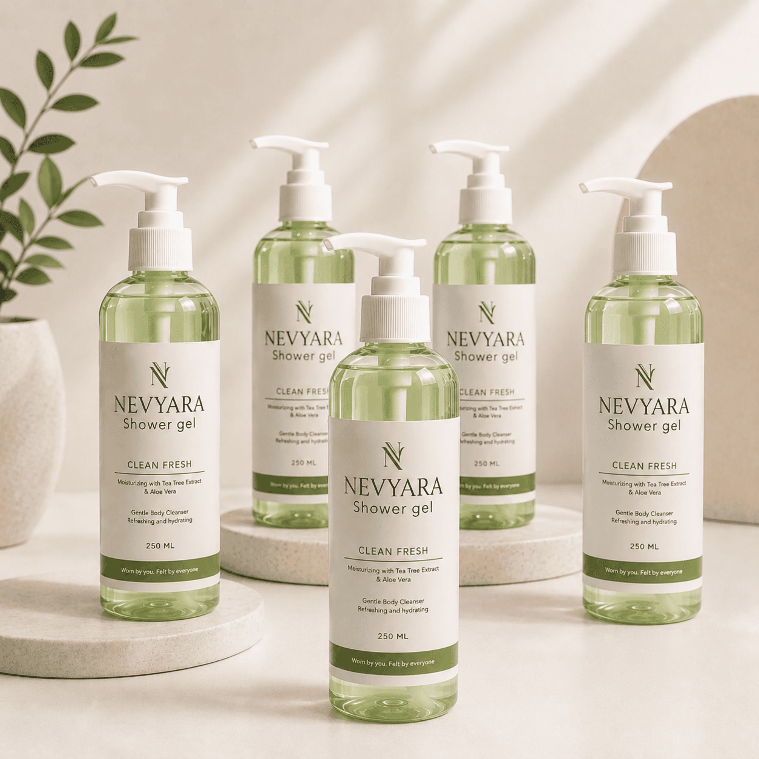 Nevyara Bath Shower Gel Body Wash | Moisturizing, Cooling & Fresh Daily Cleanser for Men & Women