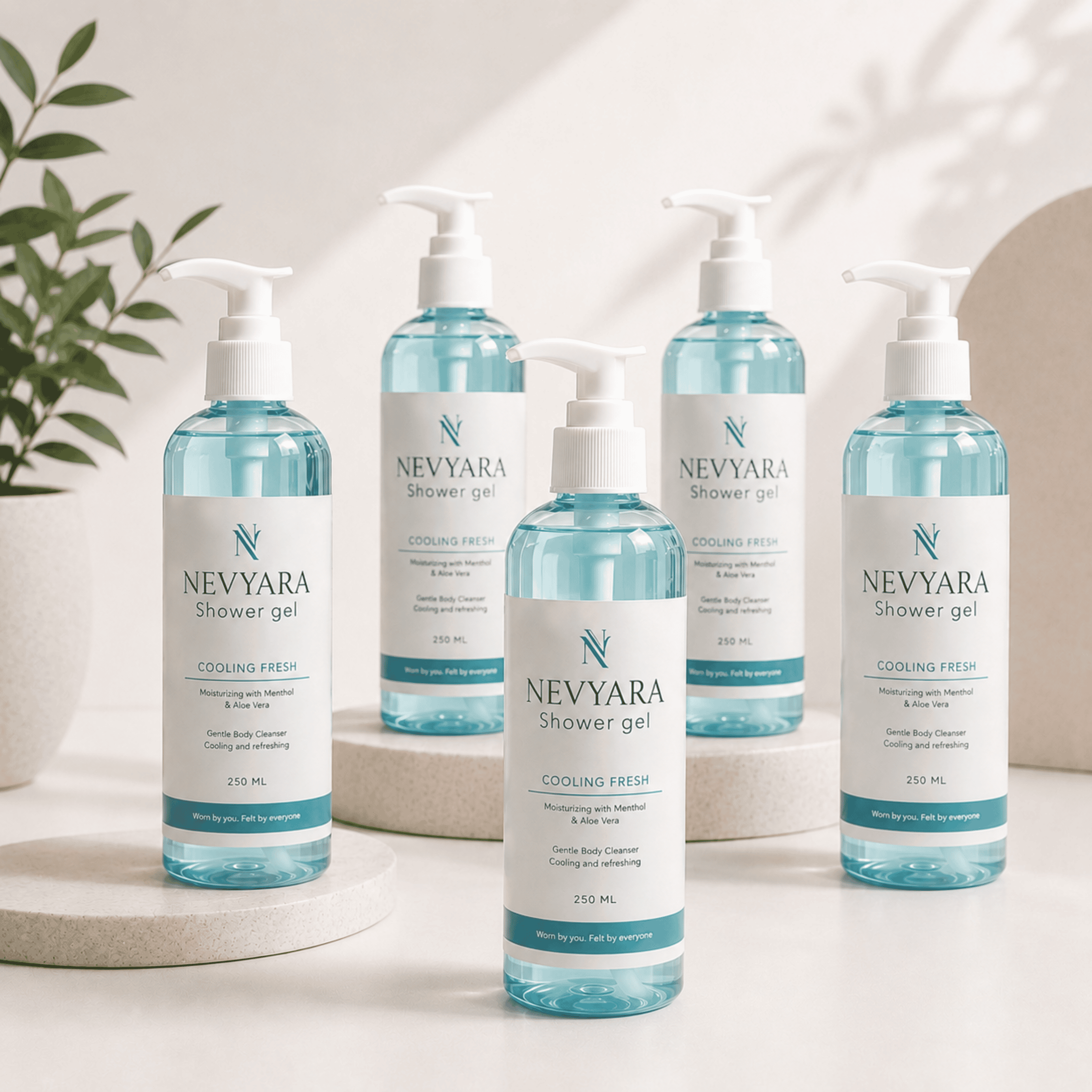 Nevyara Bath Shower Gel Body Wash | Moisturizing, Cooling & Fresh Daily Cleanser for Men & Women